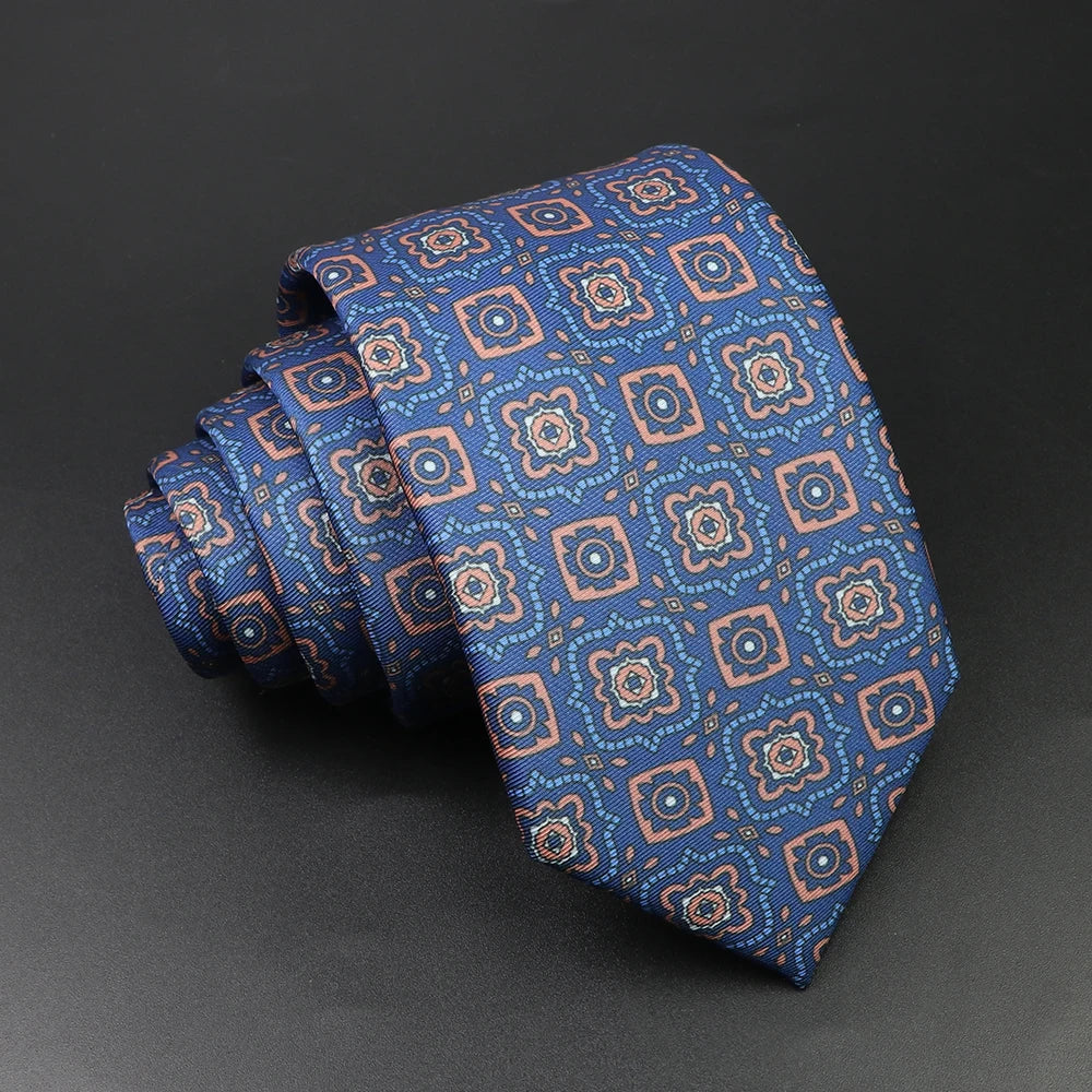 Silk 7.5cm Soft Colorful Novelty Necktie
