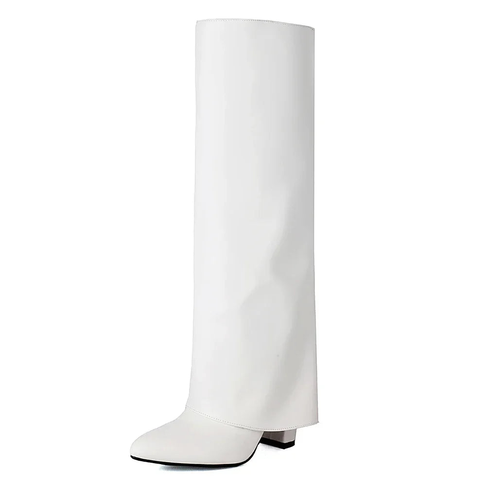 Knee High Faux Leather Boots