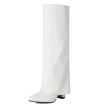 Knee High Faux Leather Boots