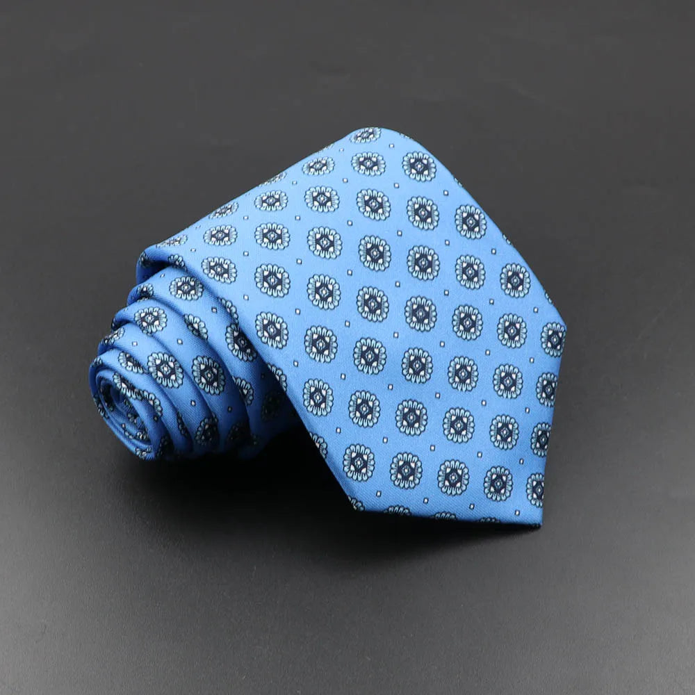 Silk 7.5cm Soft Colorful Novelty Necktie