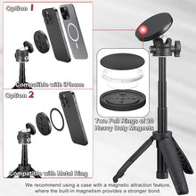 Magnetic Smartphone Tripod Mini Extendable Selfie Stick 360° Ball Head for iPhone