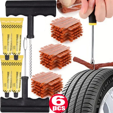 Car Tire Repair Tool Kit with Rubber Strips