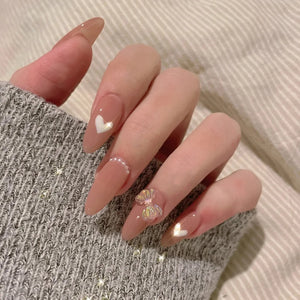 24pcs Mid Length Removable Wear Full Cover Nails