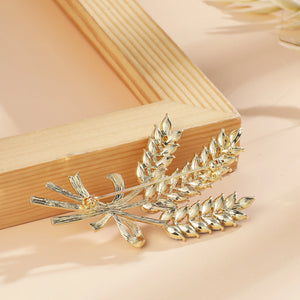 Wheat Sparkling Rhinestone Lapel Pin