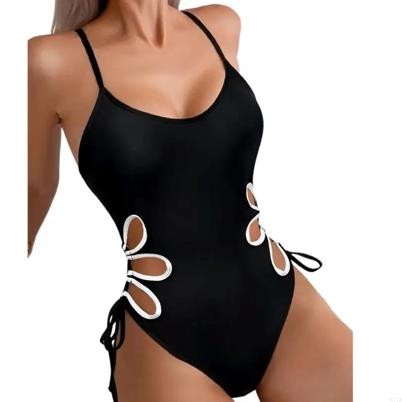 X7JD Cutout One-piece Bathing Suit