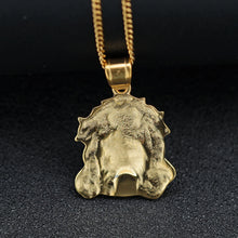 Gold color 316L Stainless Steel Jesus Charm Necklace