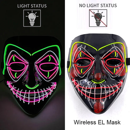 The Purge Horror Wireless LED Glow Mask