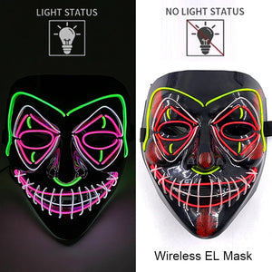 The Purge Horror Wireless LED Glow Mask