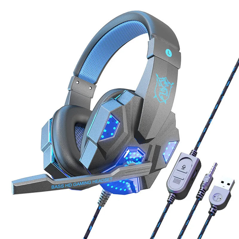 SW-G830 Gaming HiFi Stereo Sound Wired RGB Headset with Mic Breathing Lights
