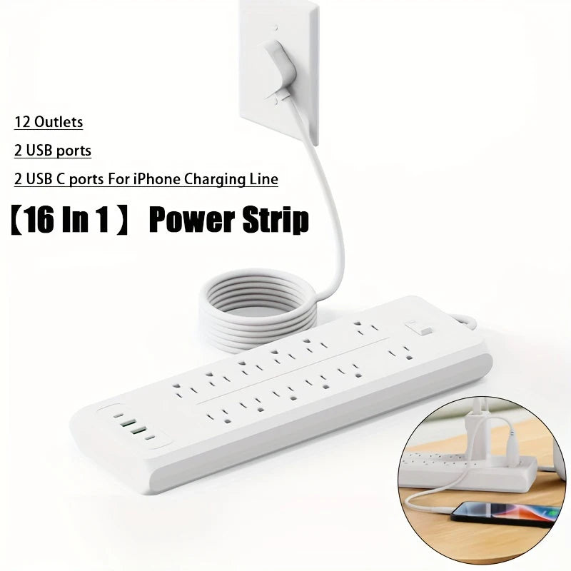 US Plug Multipurpose Power Strip Extension Cord