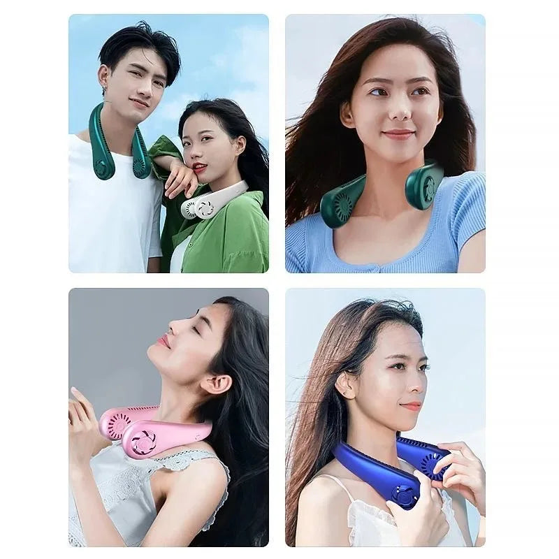 Long Endurance Mini Neck Mounted Portable Bladeless 3 Speed Fan