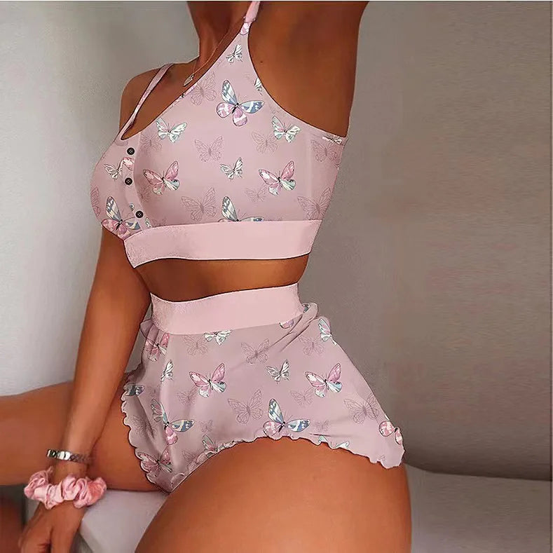 Two-Piece Designer Print Pajama Set