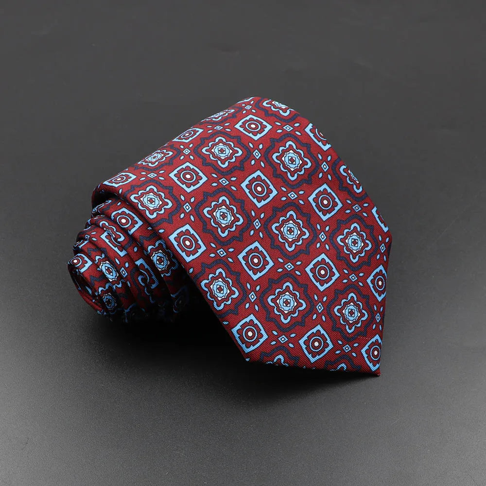 Silk 7.5cm Soft Colorful Novelty Necktie