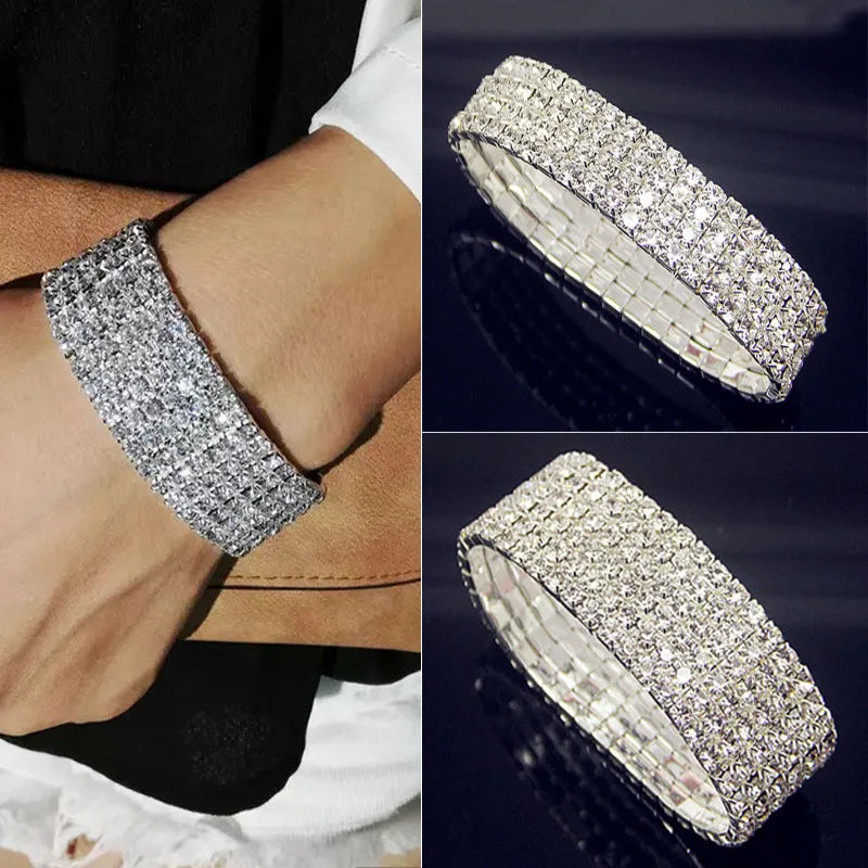 AAA Cubic Zirconia Crystal Elastic Bracelet