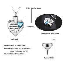 Heart Shaped Birthstone Cremation Keepsake Necklace