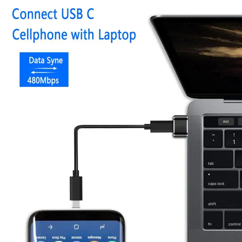 5pcs USB C to USB A Adapter Type C PD Charger Power Adapter for iPhone