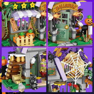 Halloween Building Block Hut House