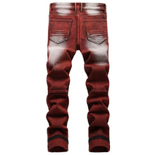 Casual Coated Straight Pleated Jeans