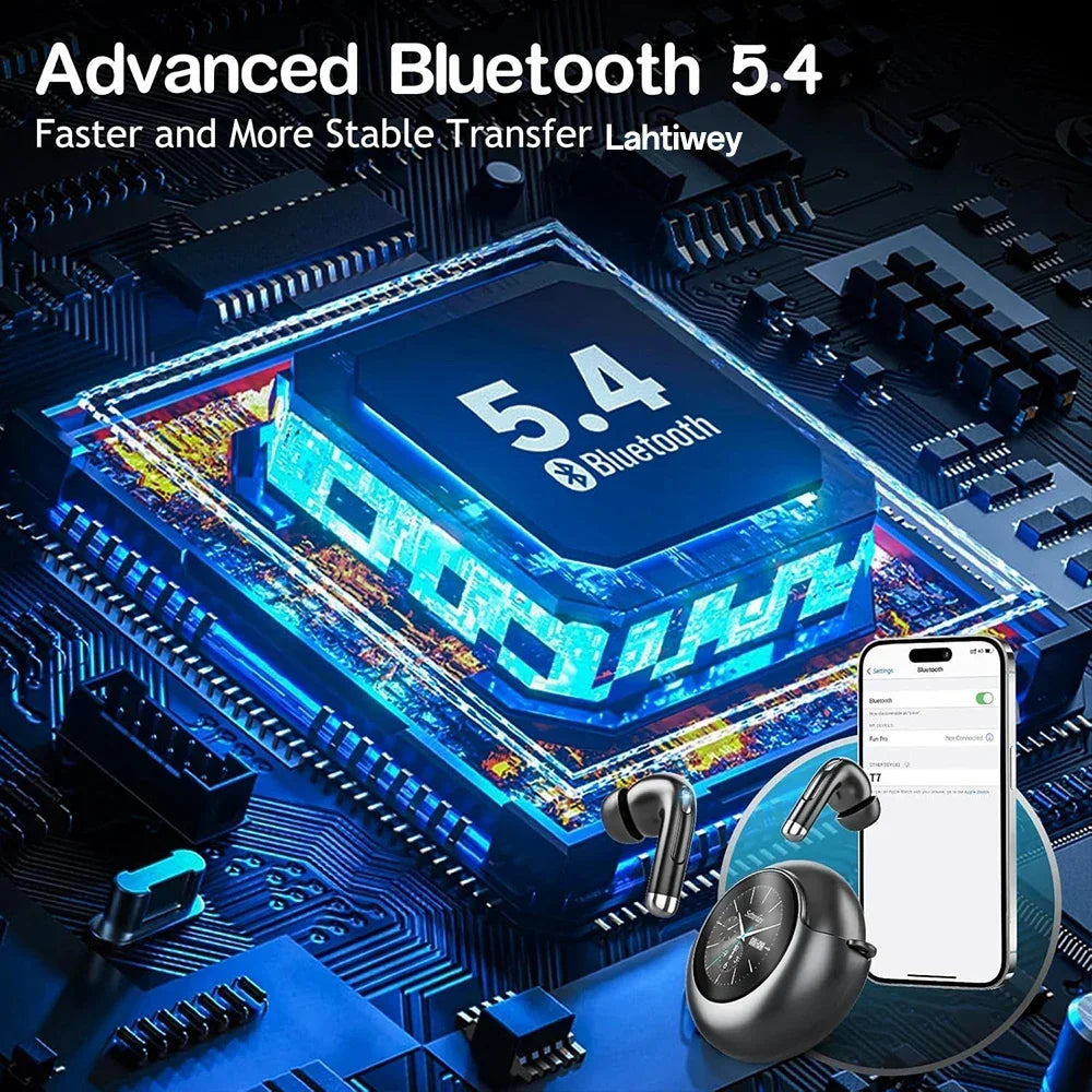 T7 Headphones with Touch Screen Bluetooth 5.4  Headband AI Noise Reduction