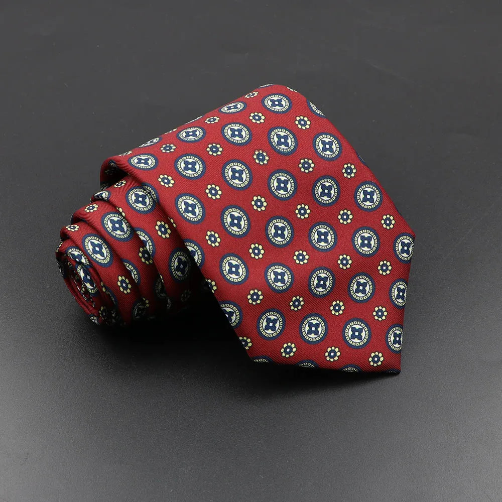 Silk 7.5cm Soft Colorful Novelty Necktie