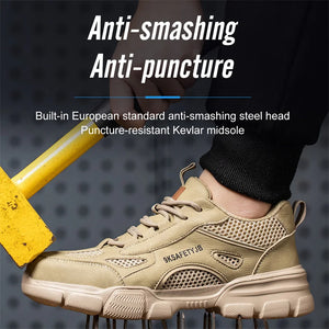 Breathable Lightweight Anti-puncture Protective Steel Toe Shoes