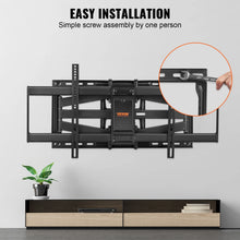 VEVOR Full Motion TV Mount Fit for Most 26-90in TVs Swivel Tilt Horizontal Adjustment