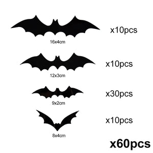 Halloween 3D Black Bat Wall Stickers