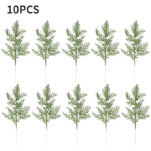 10/5Pcs Artificial Plants Pine Branches Christmas Glitter