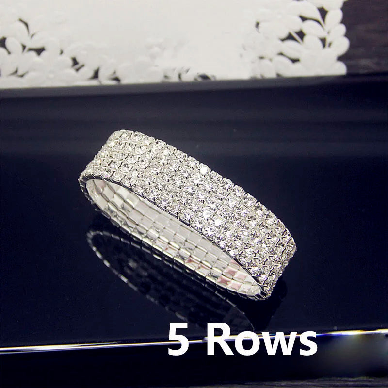 AAA Cubic Zirconia Crystal Elastic Bracelet