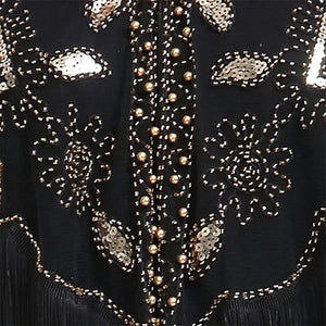 Bling Tasseled Sequined Blouse