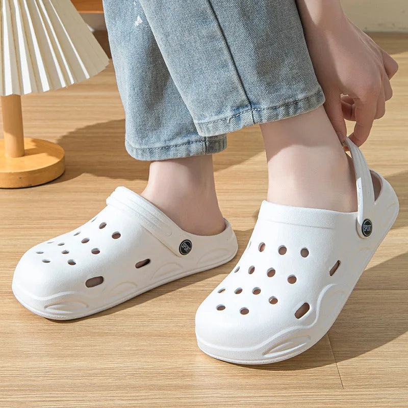 Holed Heel Strapped Garden Sandalssand
