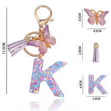 A-Z Dreamy Sequin Letters Keychain