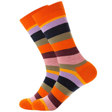 Happy Colorful Striped Argyle Geometric Print Socks