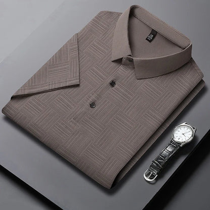 Designer Print Business Casual Short-sleeved Polo Shirt