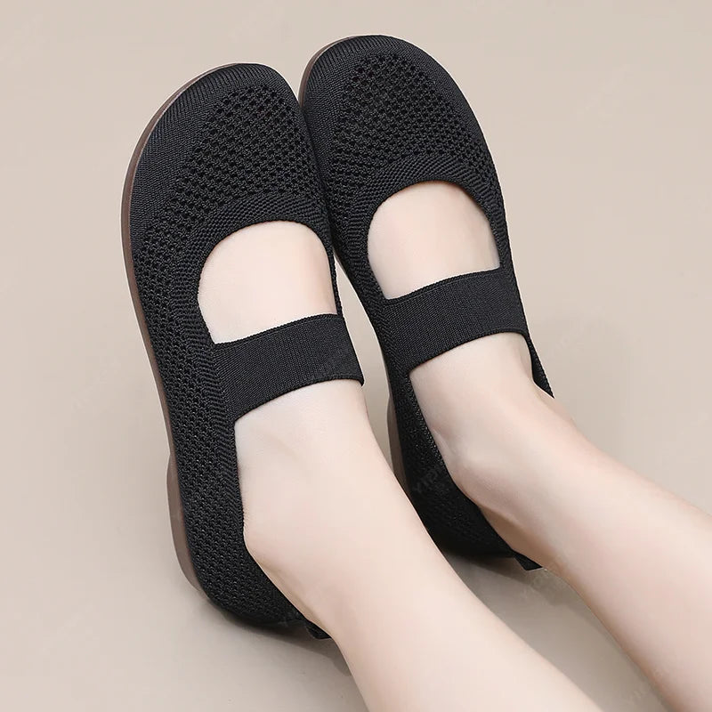 Lightweight Soft Bottom Flat Soled Slip-on Shoes