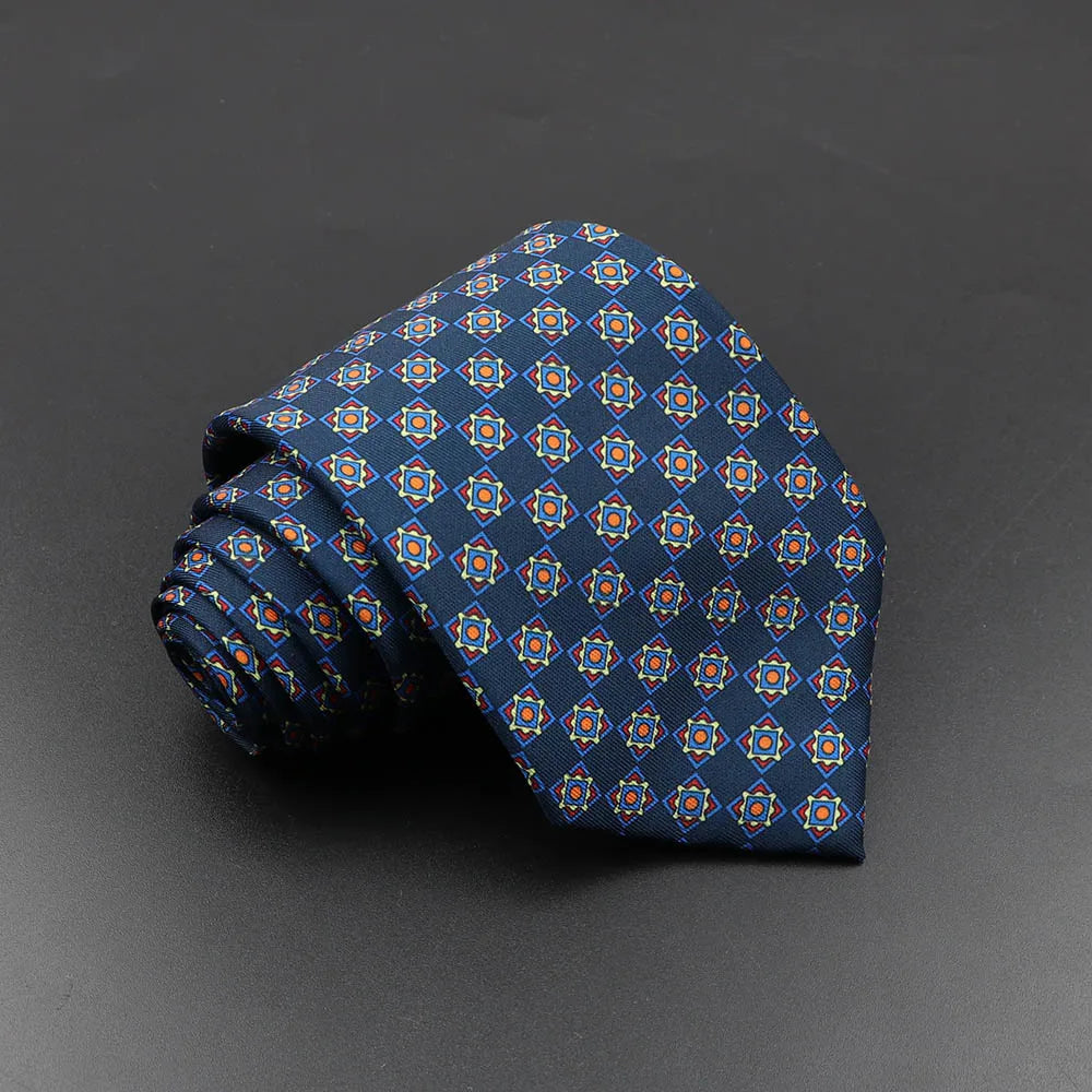 Silk 7.5cm Soft Colorful Novelty Necktie