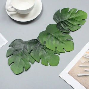 Plant Turtleback Leaf Placemat Waterproof Non-slip Anti-scald Decorative Mat