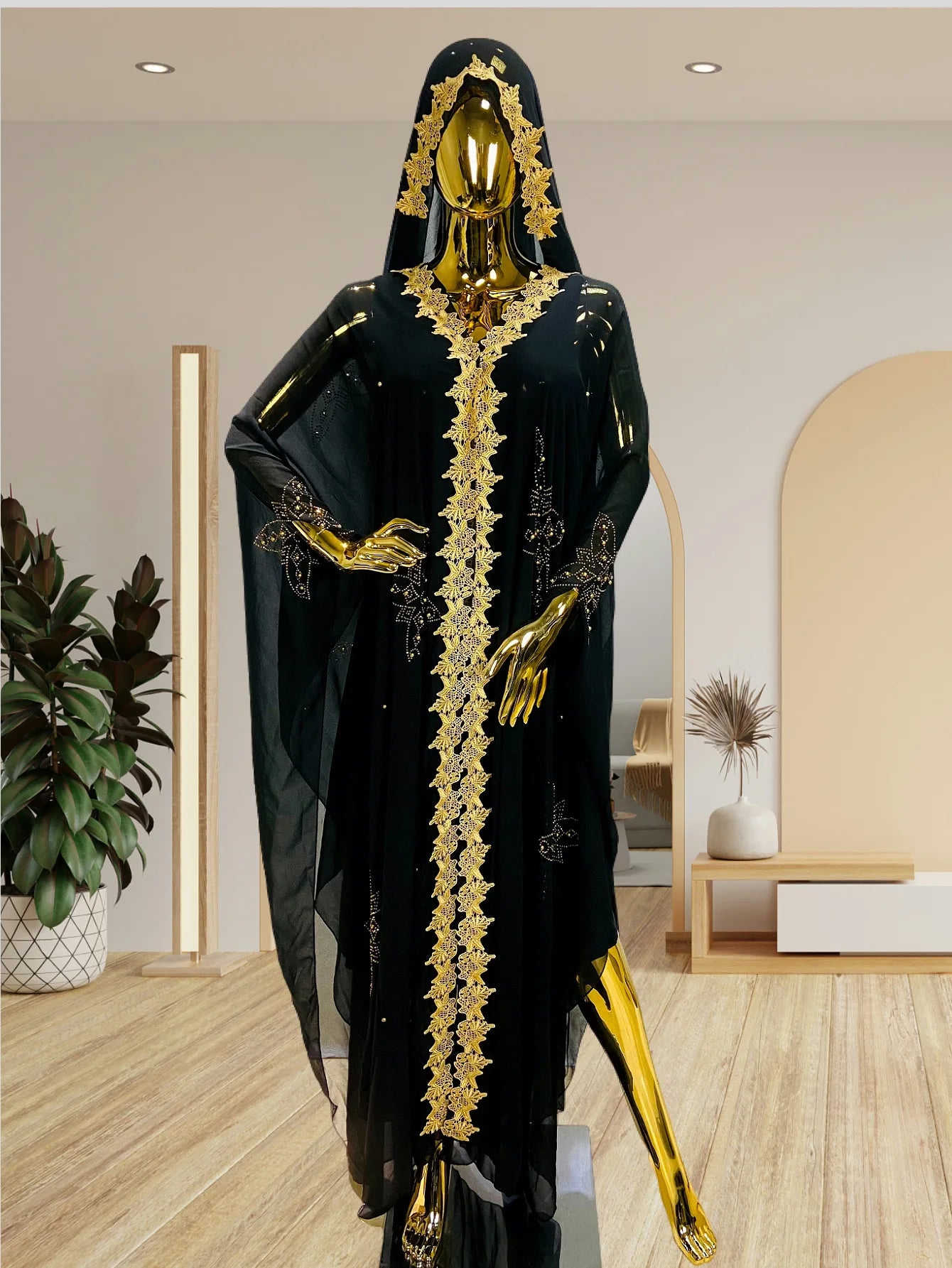 Muslim Chiffon Maxi Kaftan Dress