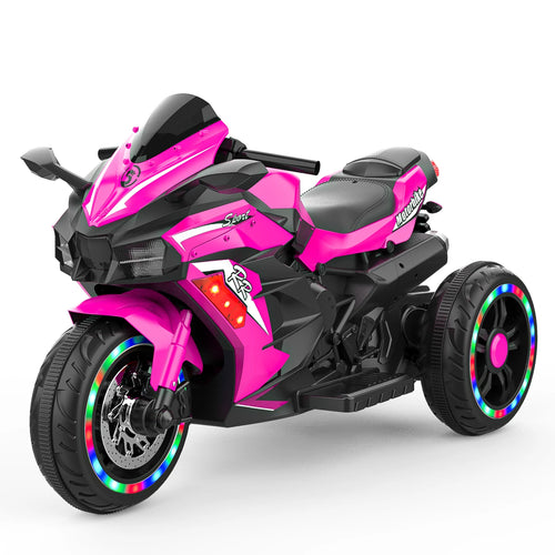 Electric 12V Battery Powered Motorcycle with LED Lights and Music
