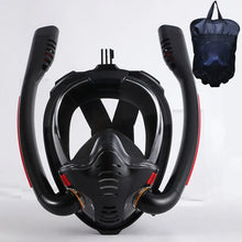 Double Tube Silicone Full Dry Diving Mask