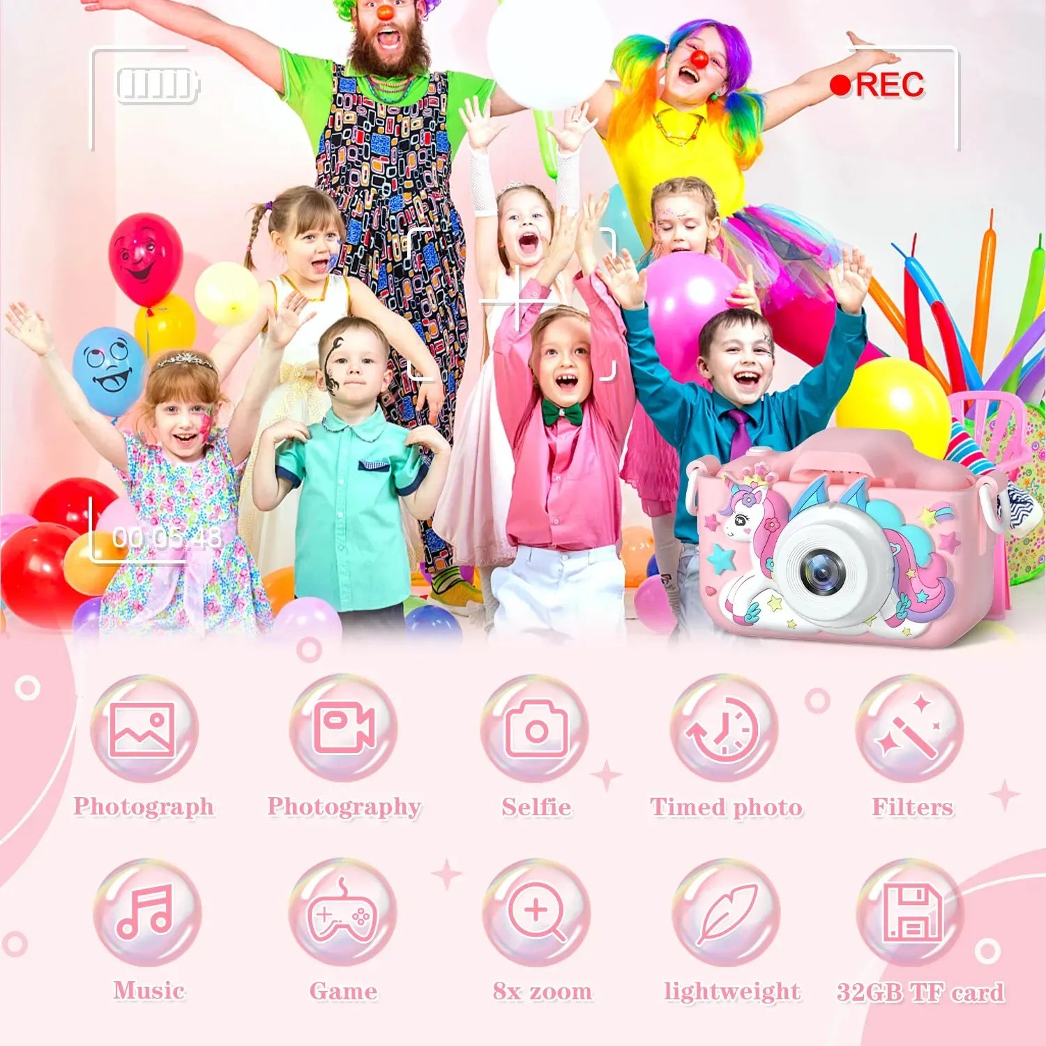 Children's 1080P HD Toddler Digital Video Camera
