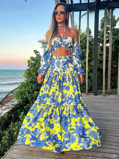 Two Piece Large Skirt and Tube Top Set