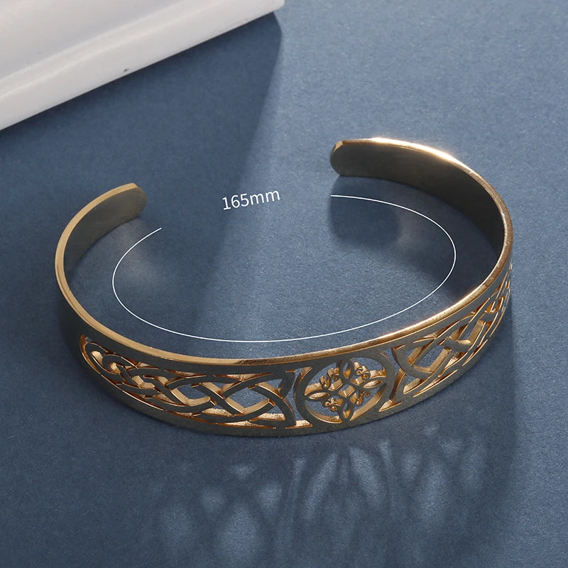 Witch Knot Cuff Stainless Steel Bracelet
