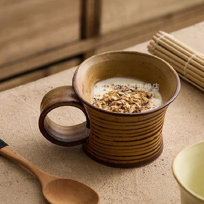 Japanese Coarse Pottery Retro Cappuccino Cup