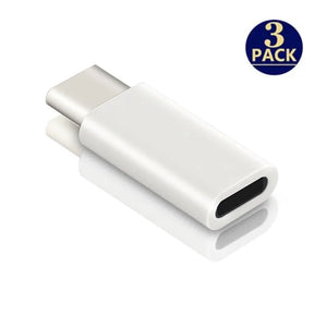 3PCS Lightning Female To USB C Male Charger Adapter for IPhone