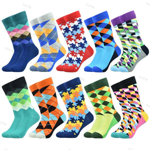 Colorful Designer Print Combed Cotton Socks