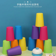 Montessori Stack Cup Battle Table Game with Cognition Logic Training