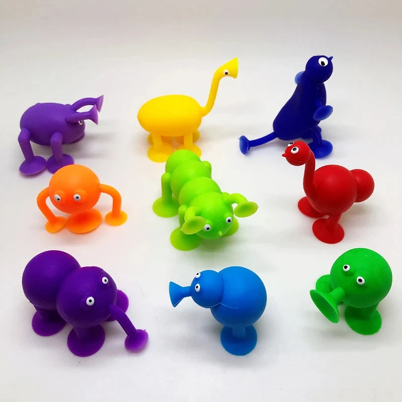 Soft Silicone Building Blocks Suction Toy Animal Shapes