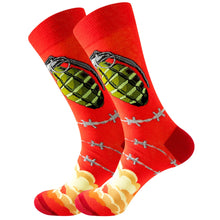 Happy Colorful Striped Combed Cotton Socks