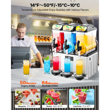 Succebuy 15L Commercial Frozen Drink Maker Triple Tank Slushy Machine